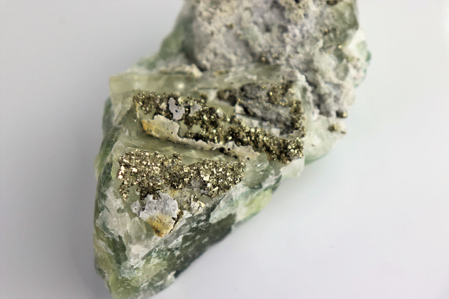 5) Fluorite Crystal + Pyrite Morocco