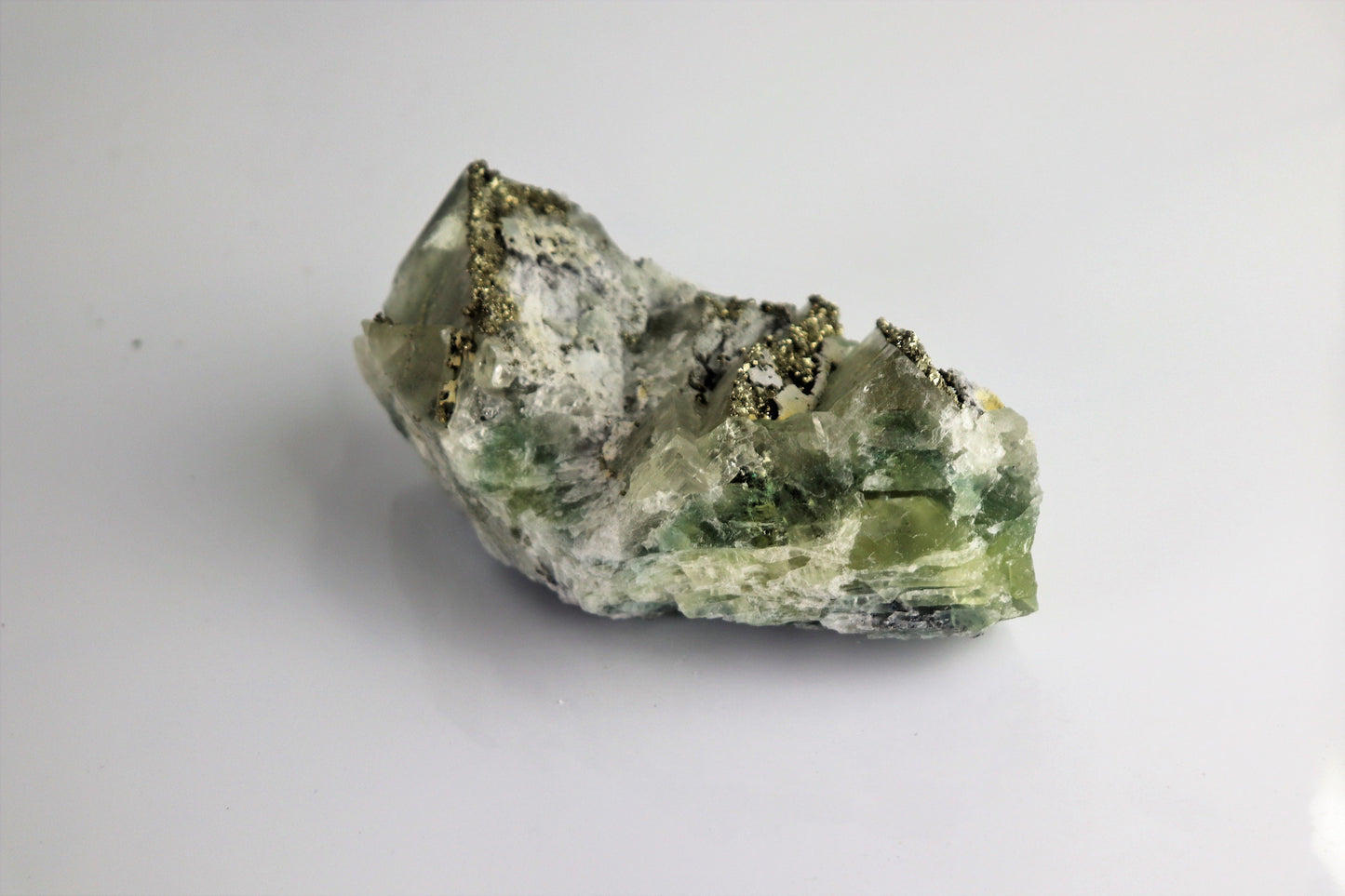 5) Fluorite Crystal + Pyrite Morocco