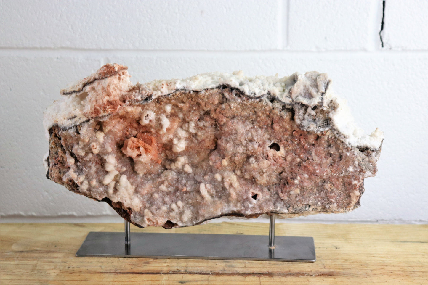 5) Extra Large Cave Calcite & Quartz Crystal Unique Home Decor 34cm