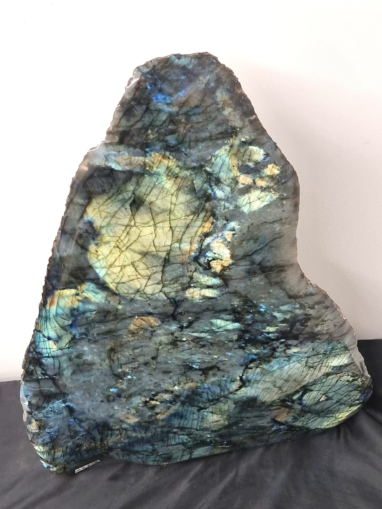 Premium Very Large Labradorite Crystal 48.2 KG. Unique Luxury Interior Design