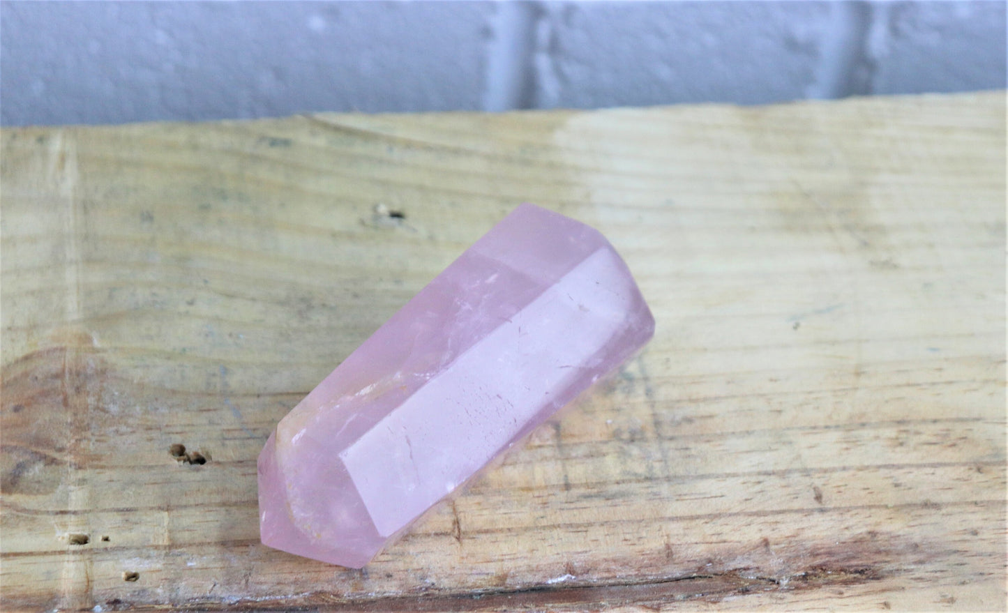 6) Rose Quartz Crystal Prism ~ Great Gift Home Decor