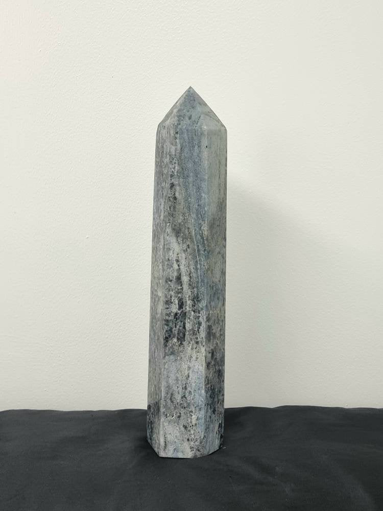 4) Extra Large Blue Spinel Quartz Crystal Prism