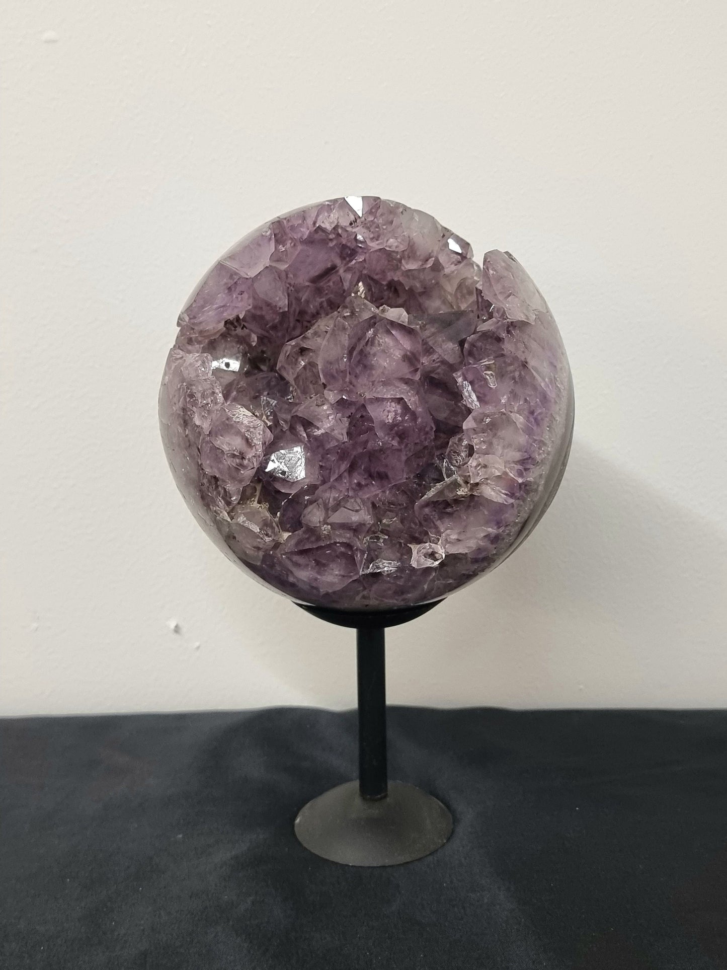 Large Amethyst Crystal Geode Sphere
