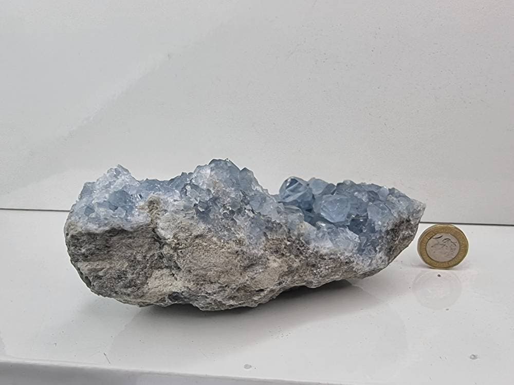 26) Large Celestite Crystal Natural Cluster