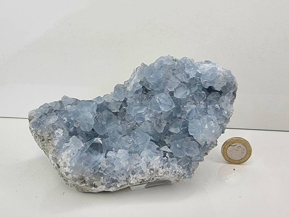 26) Large Celestite Crystal Natural Cluster