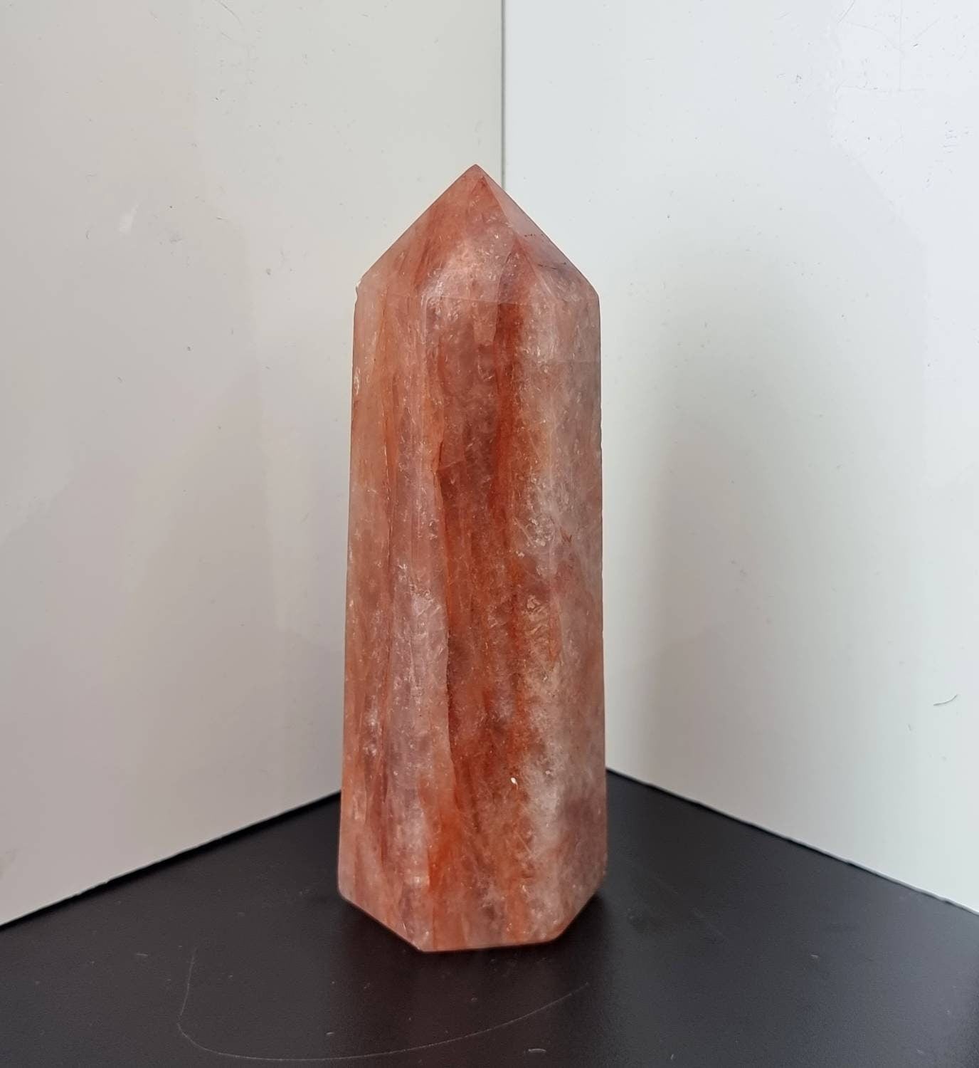 14) Fire Quartz Crystal Prism