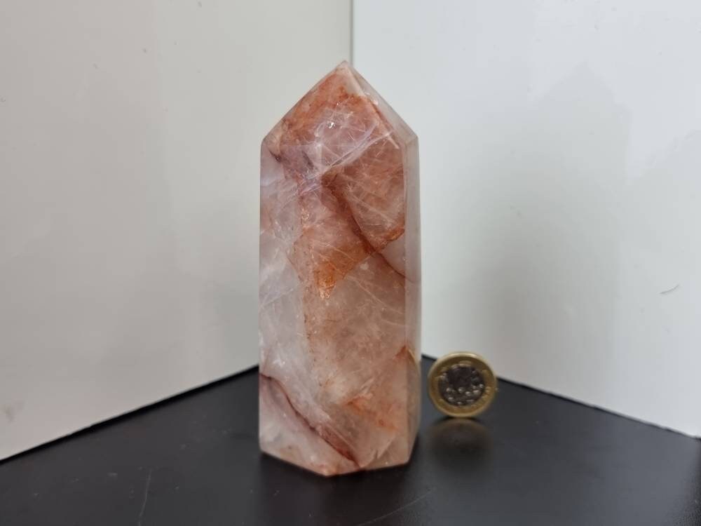 13) Fire Quartz Crystal Prism