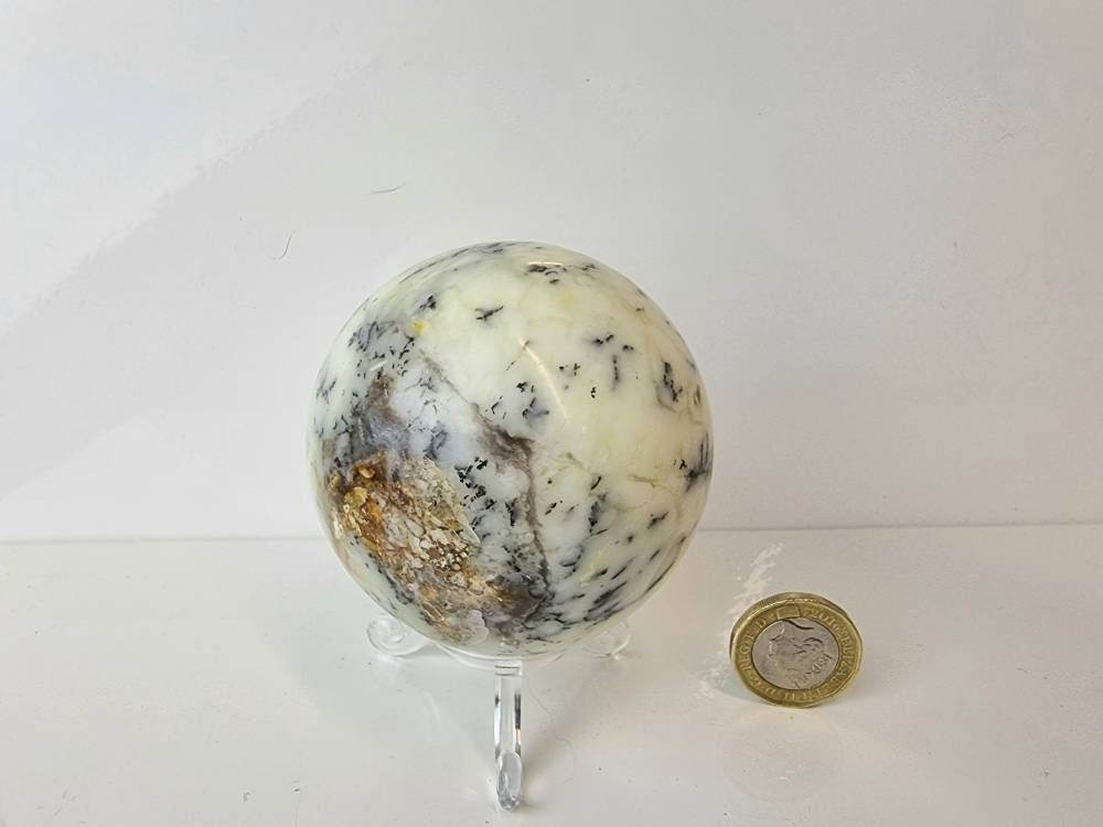 15) Merlinite Opal Crystal Sphere