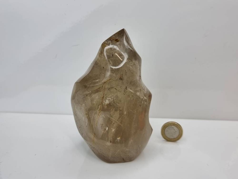 18) Smoky Quartz Crystal Flame