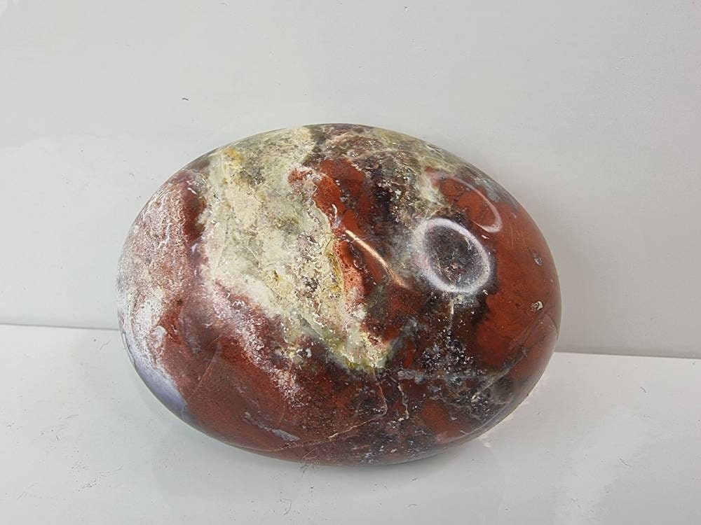 9) Violet Agate Crystal Palmstone