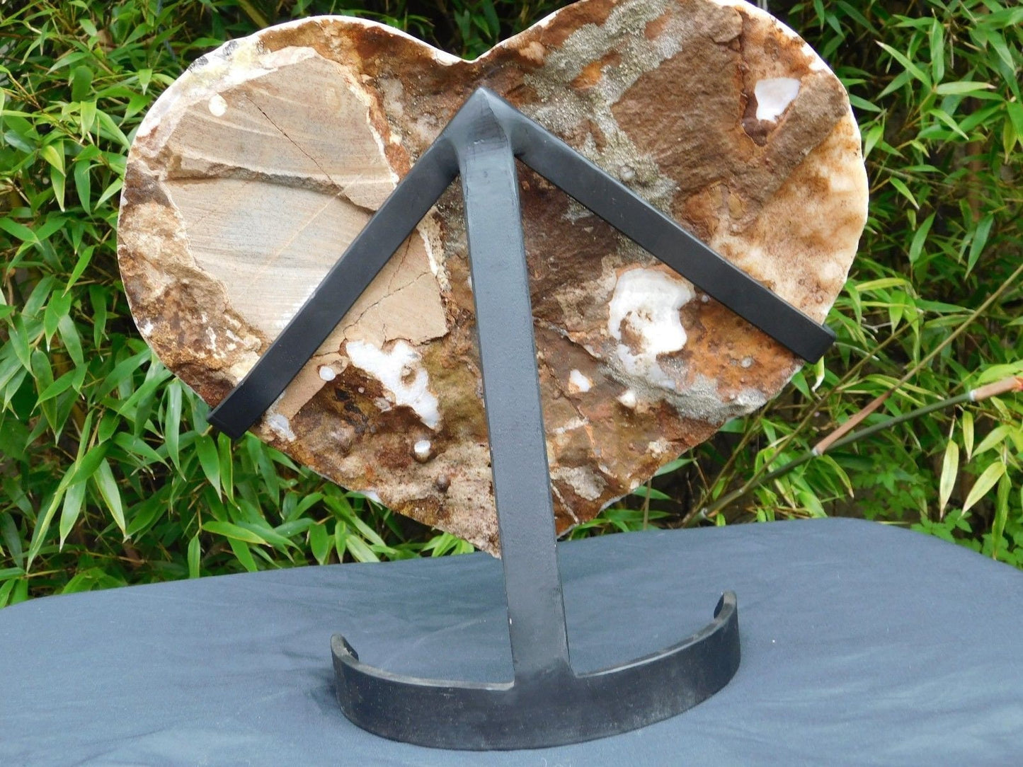 Large Citrine Crystal Heart On Stand