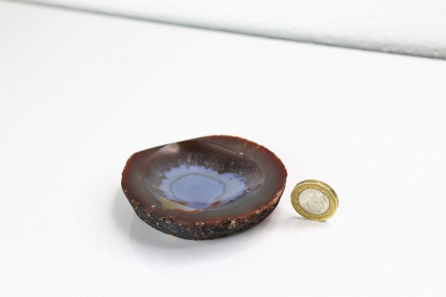 16) Small Agate Crystal Trinket Pot / Bowl,