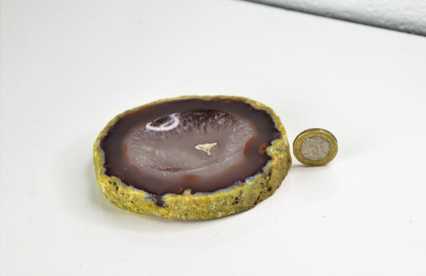 15) Small Agate Crystal Trinket Pot / Bowl,