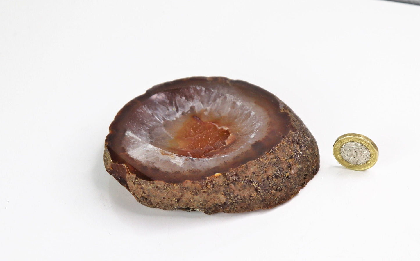 13) Small Agate Crystal Trinket Pot / Bowl,