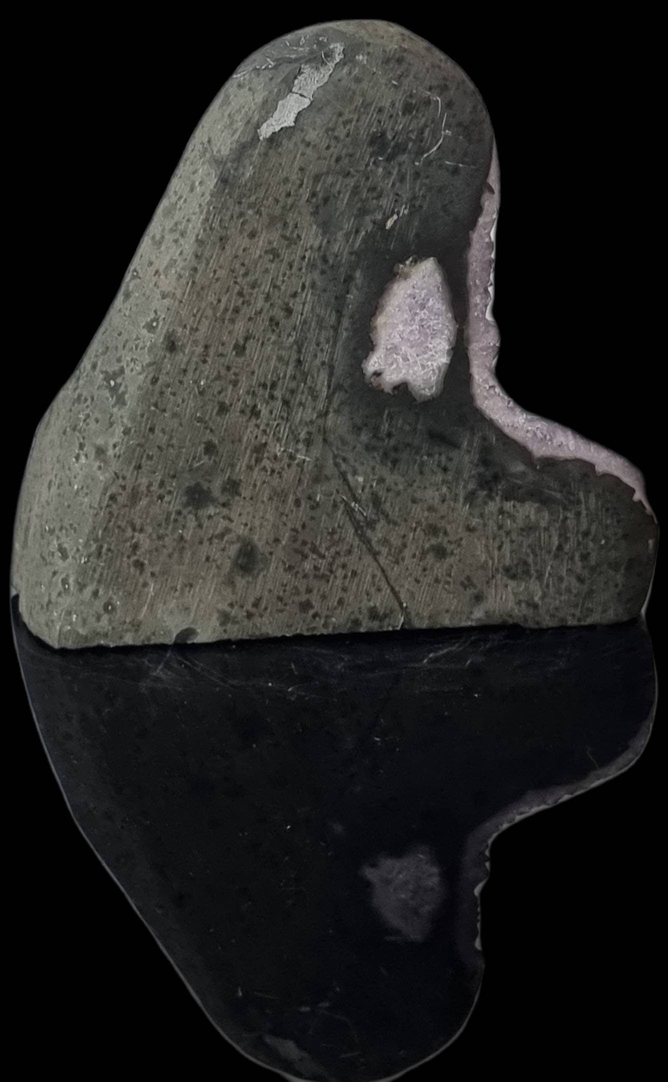 AMU74) Unique Amethyst Crystal Quartz Geode Uruguayan with calcite