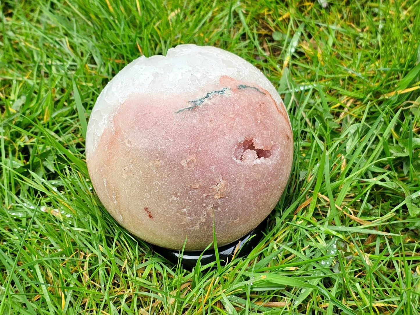 Large Pink Amethyst Crystal Sphere