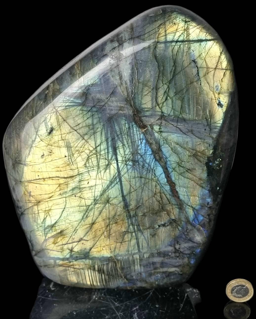 87) Extra Large Labradorite Crystal Polished