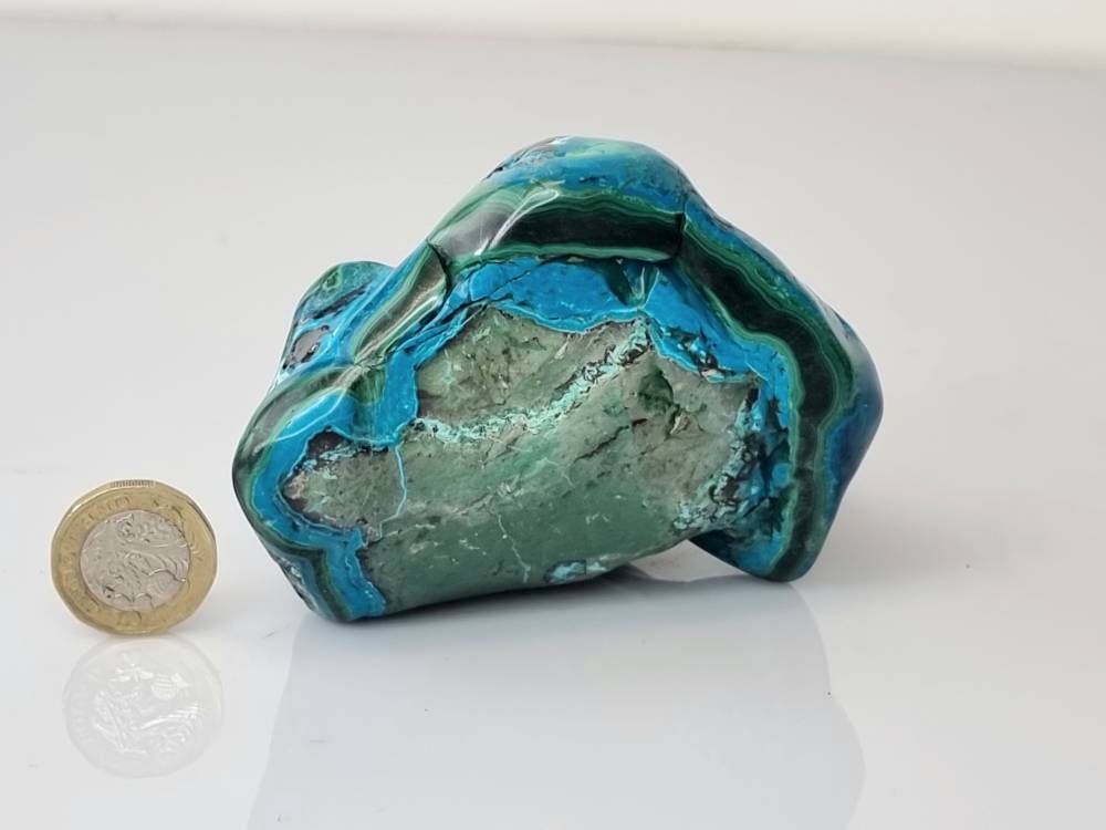 7) Large Chrysocolla Crystal Polished