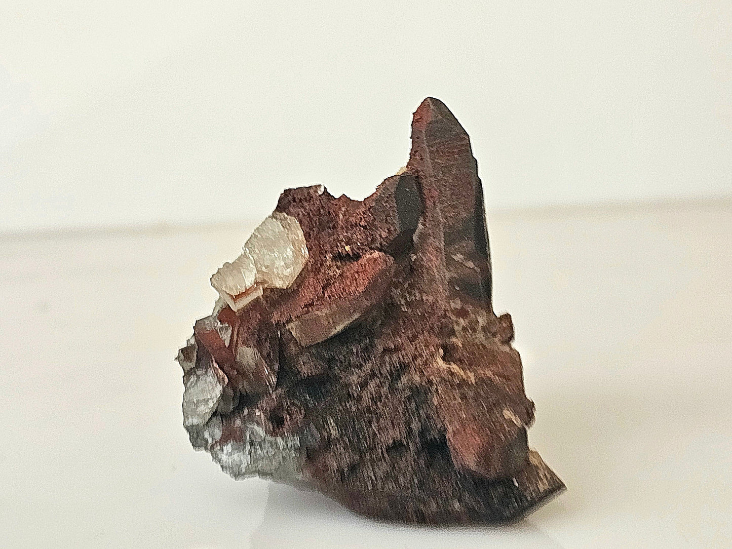 8) Hematite Stained Quartz Crystal Cluster