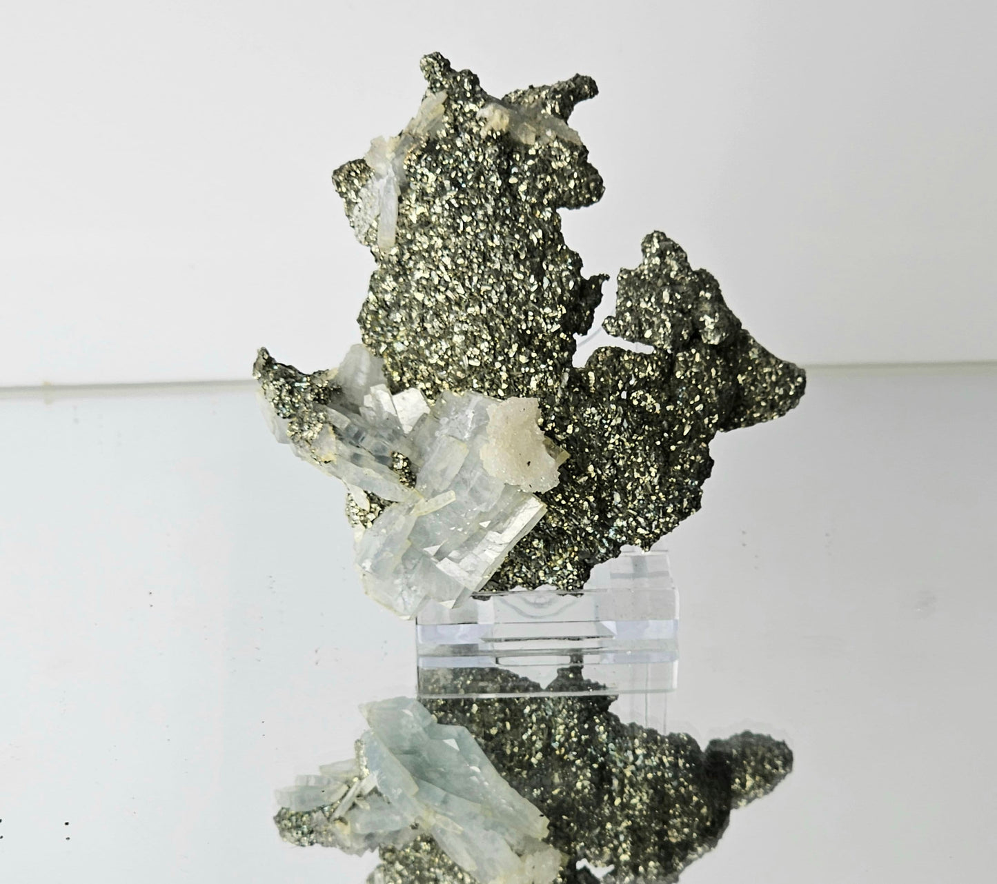 5) Blue Baryte Pyrite Crystal