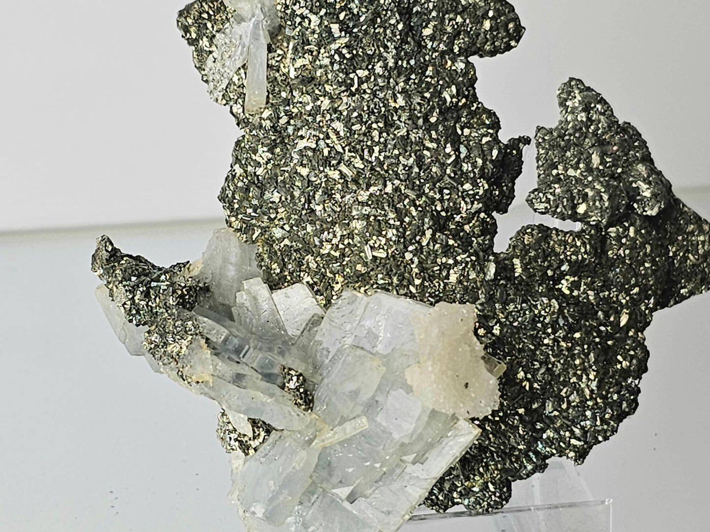 5) Blue Baryte Pyrite Crystal