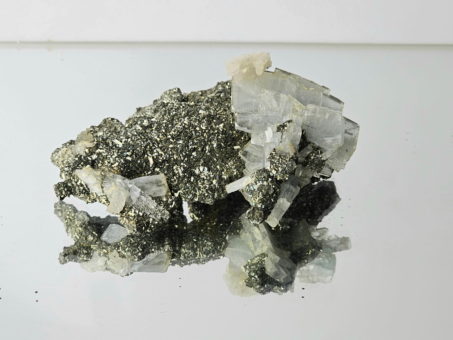 5) Blue Baryte Pyrite Crystal