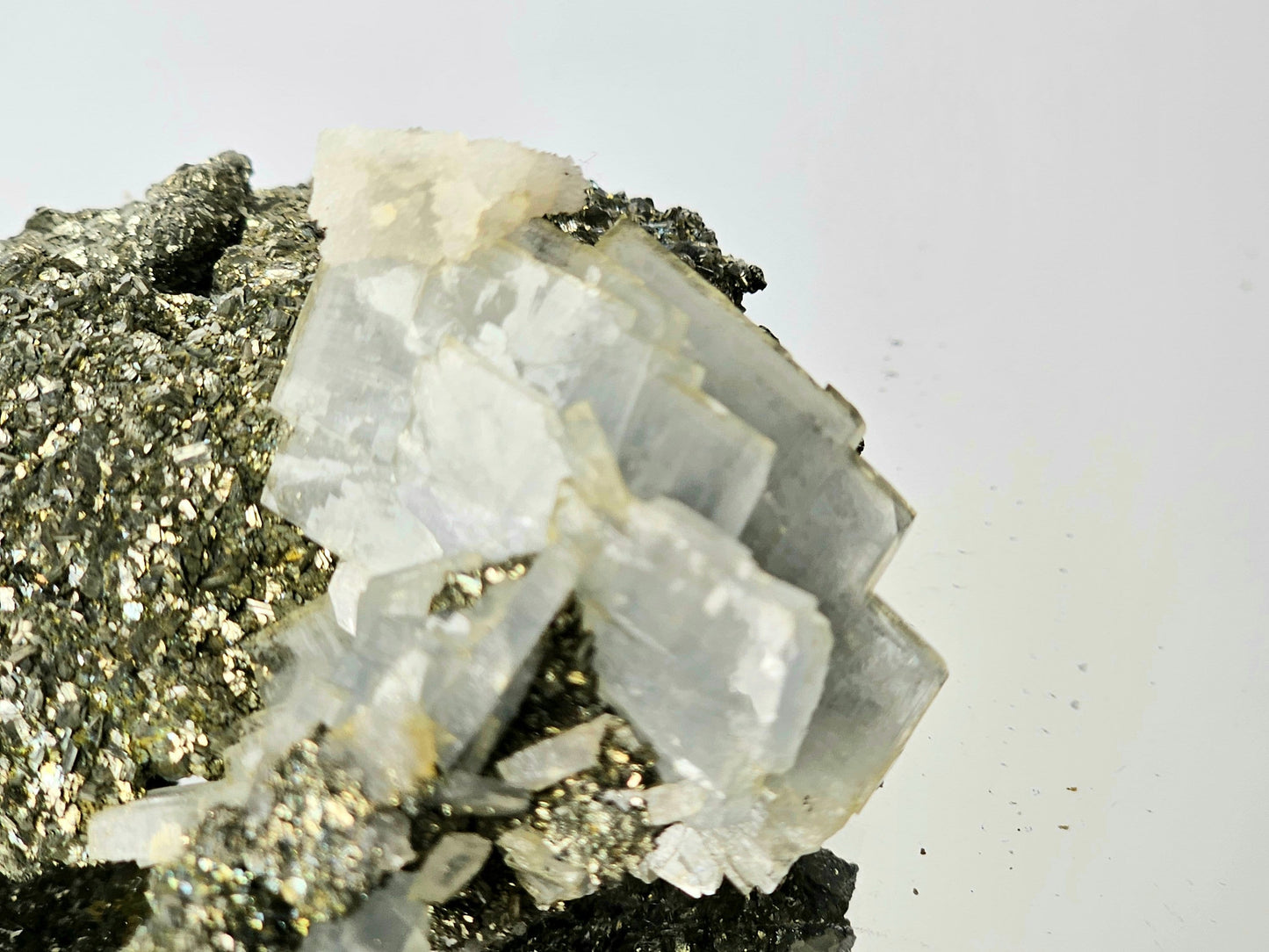 5) Blue Baryte Pyrite Crystal