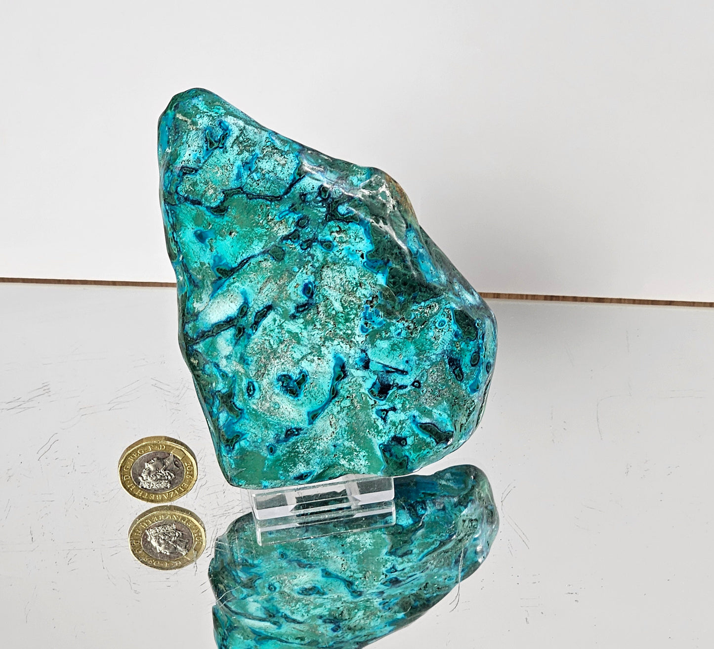 big chrysocolla crystal polished