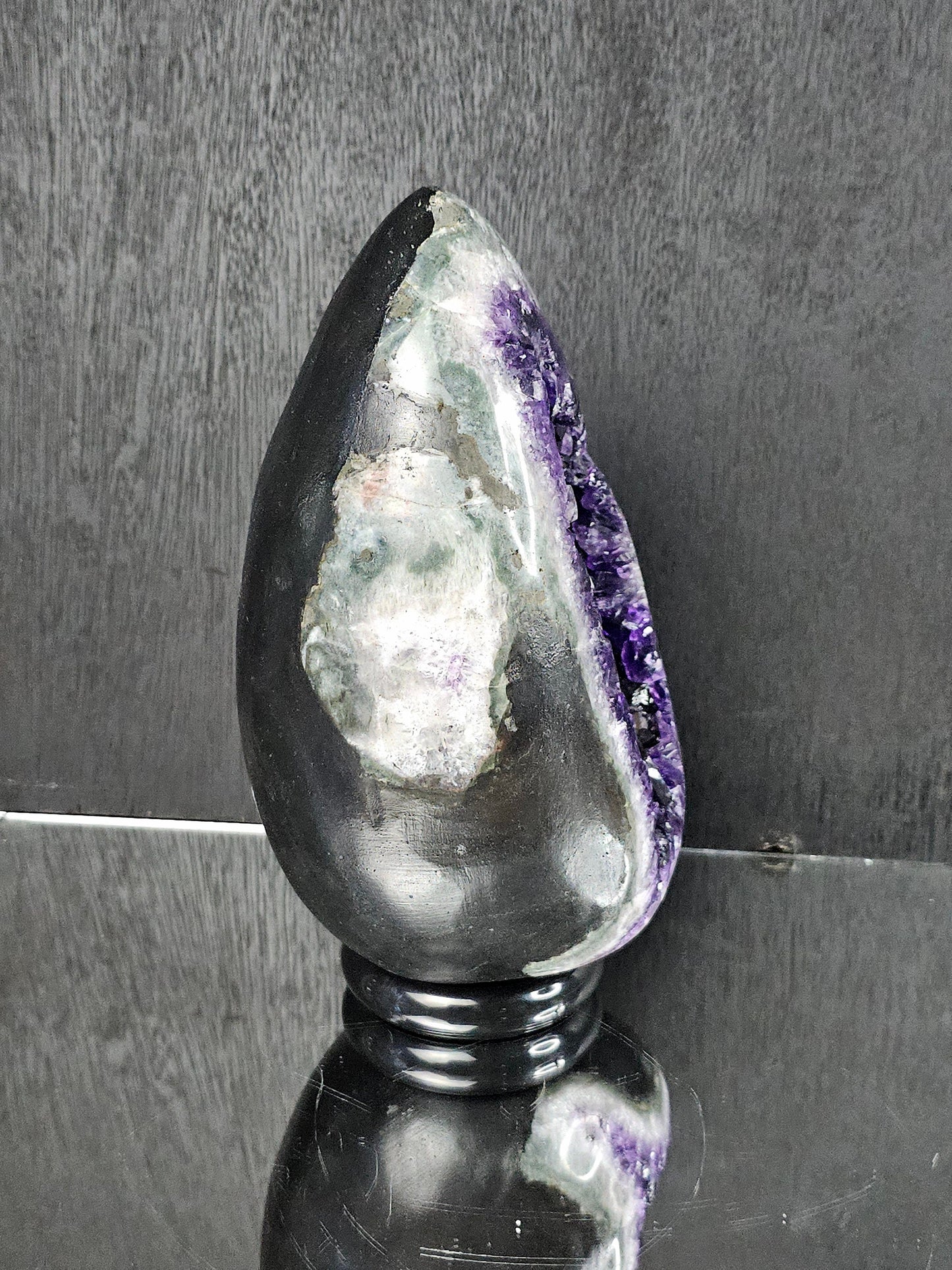 big amethyst crystal egg