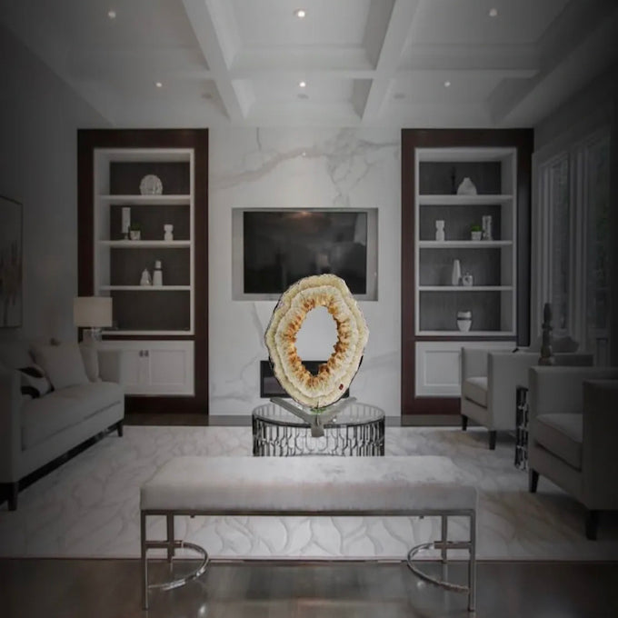 Transform your living space with a selection of Distinction Crystals Premium Home Decor Range of Large Statement Crystals and Fossils.