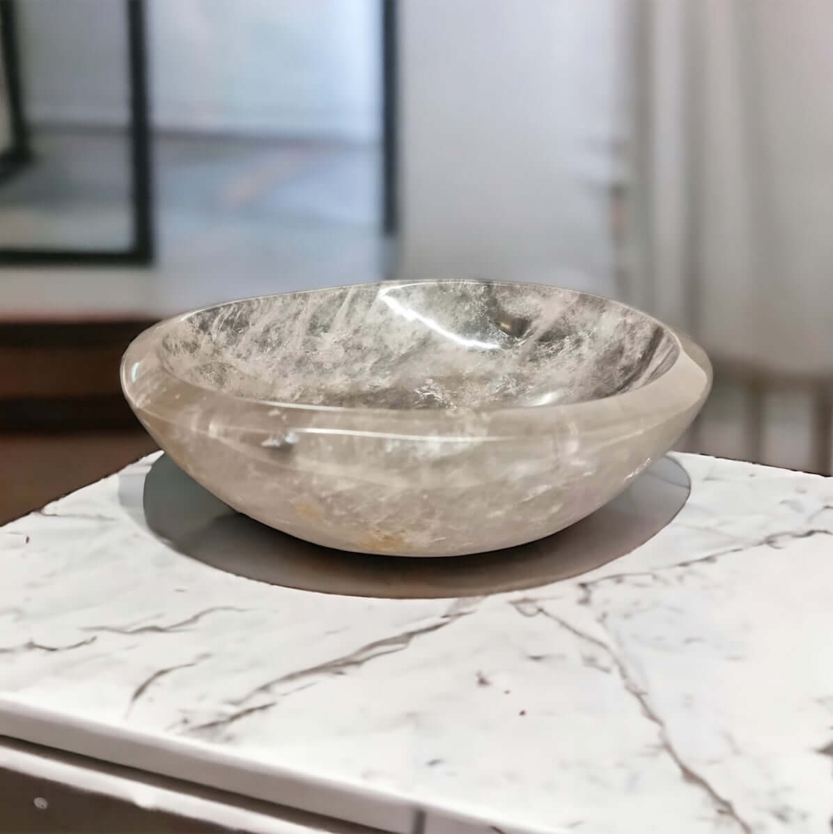large quartz crystal bowl interior crystals