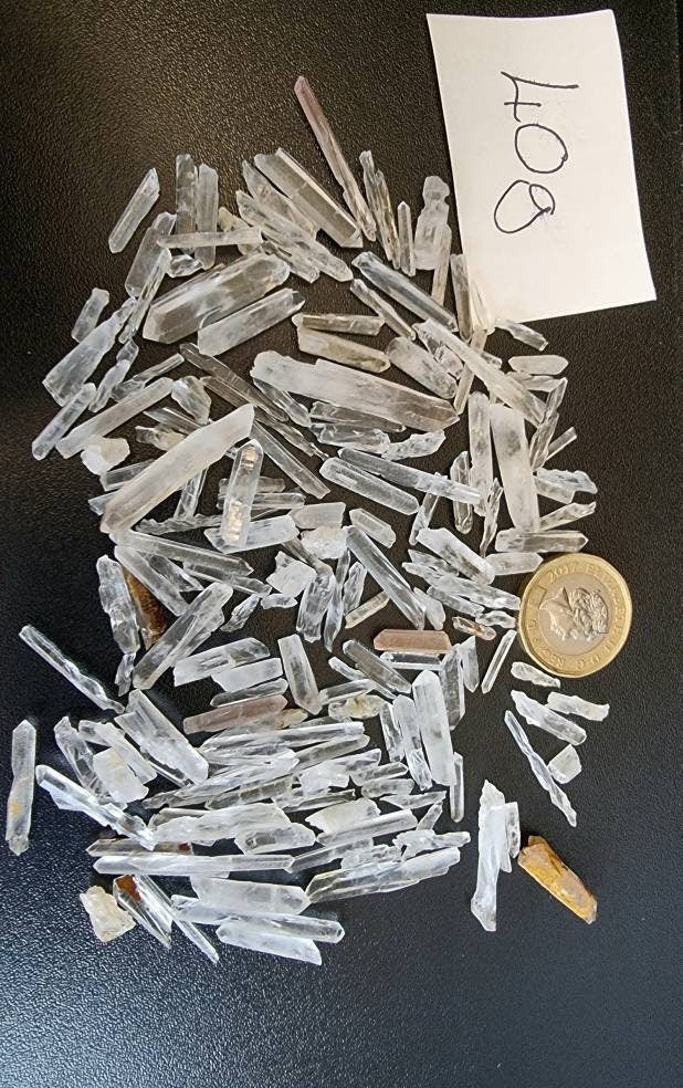 Fine Clear Quartz Crystal Points Raw Natural 40g Bag