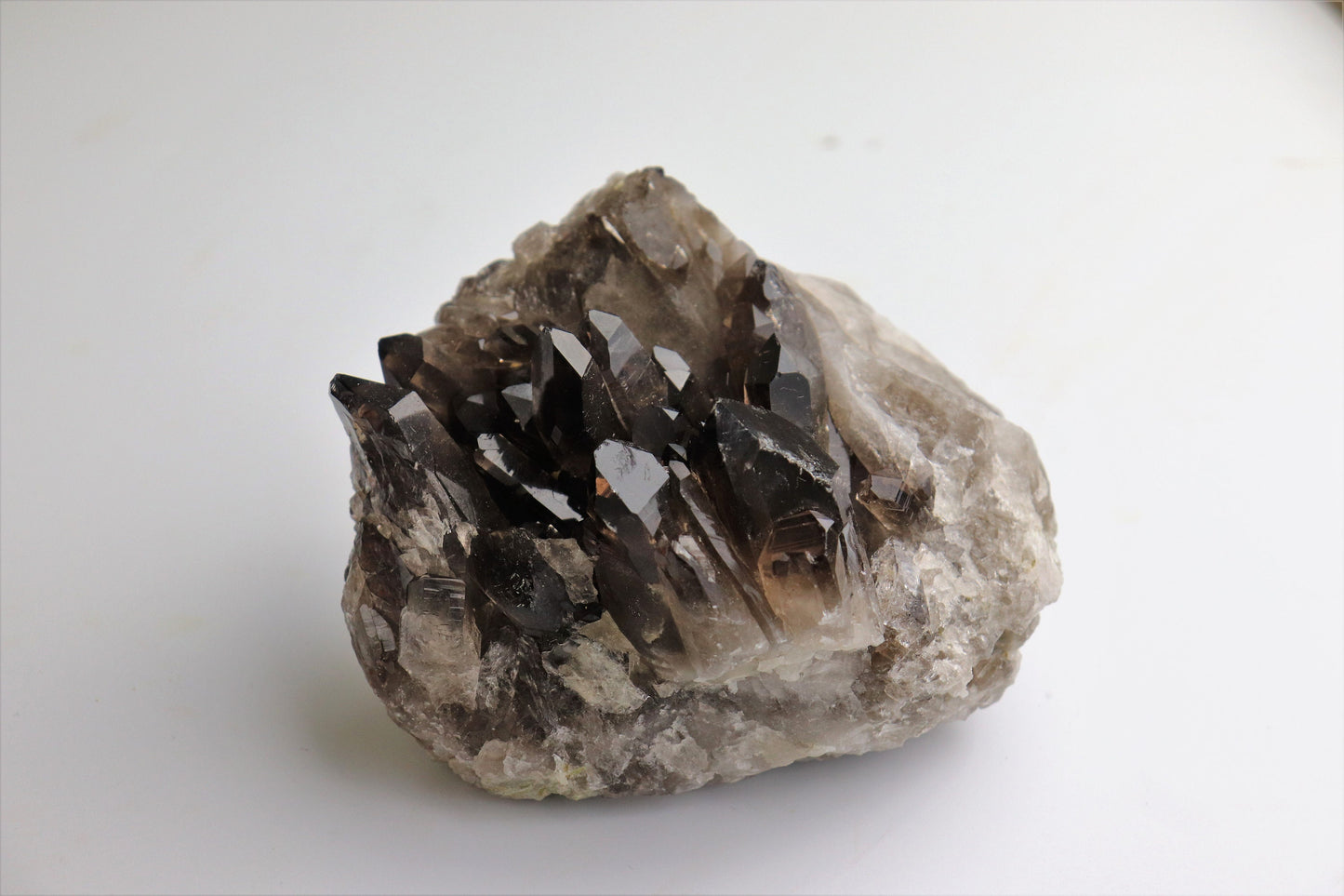 6) Smoky Quartz Crystal Cluster Point