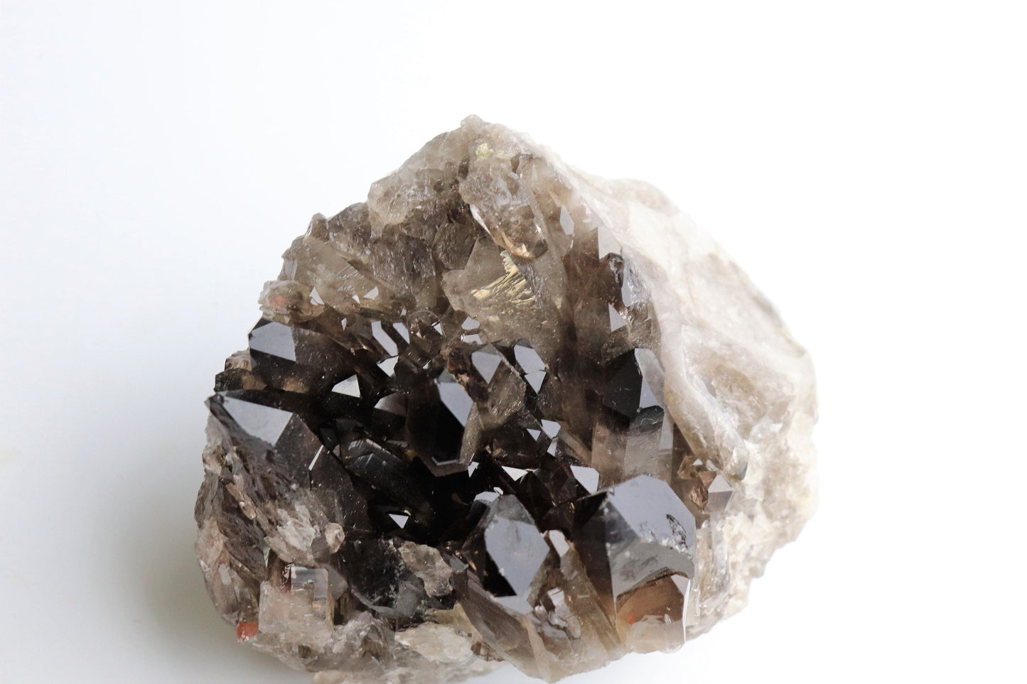 6) Smoky Quartz Crystal Cluster Point