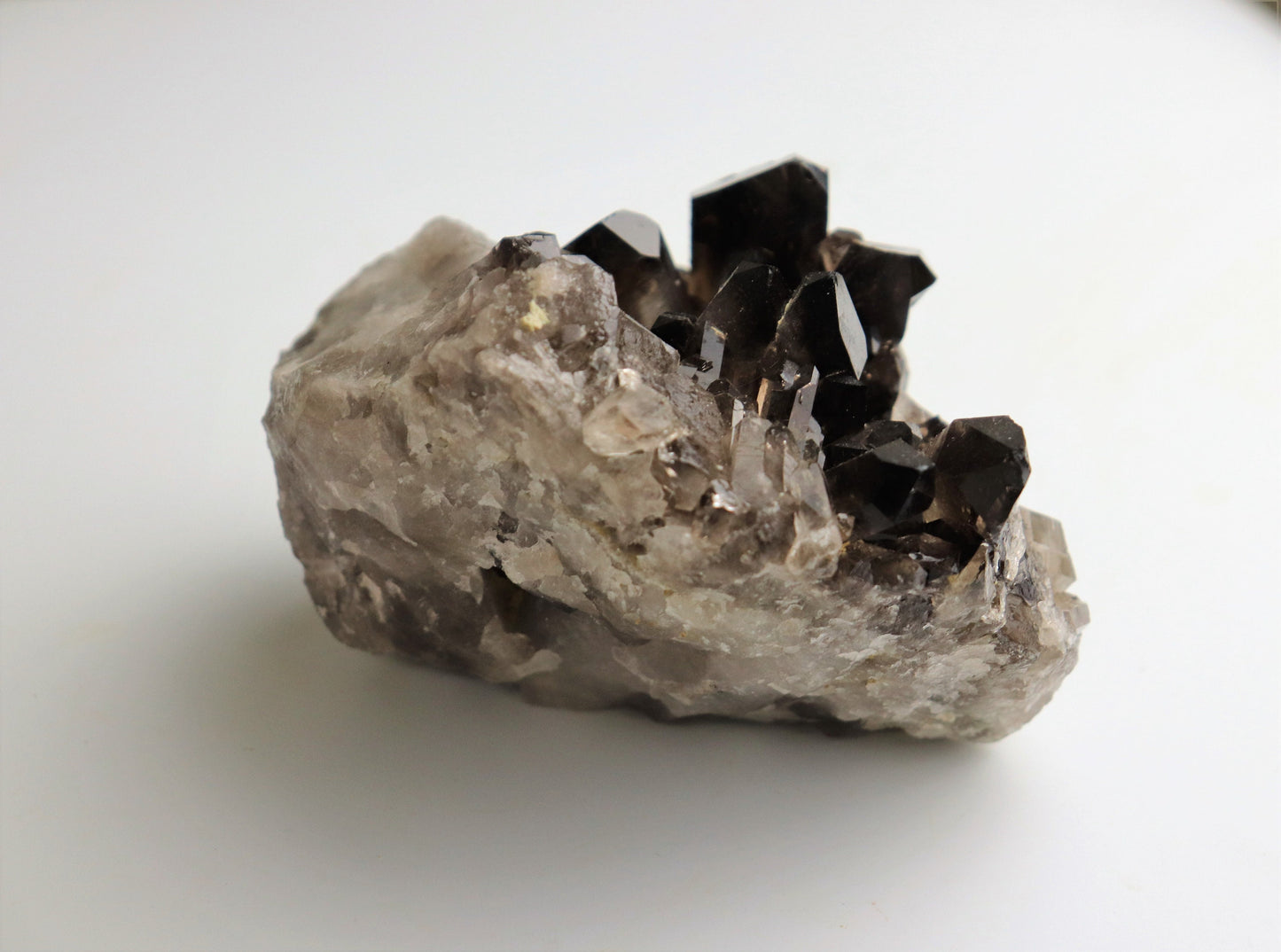 6) Smoky Quartz Crystal Cluster Point