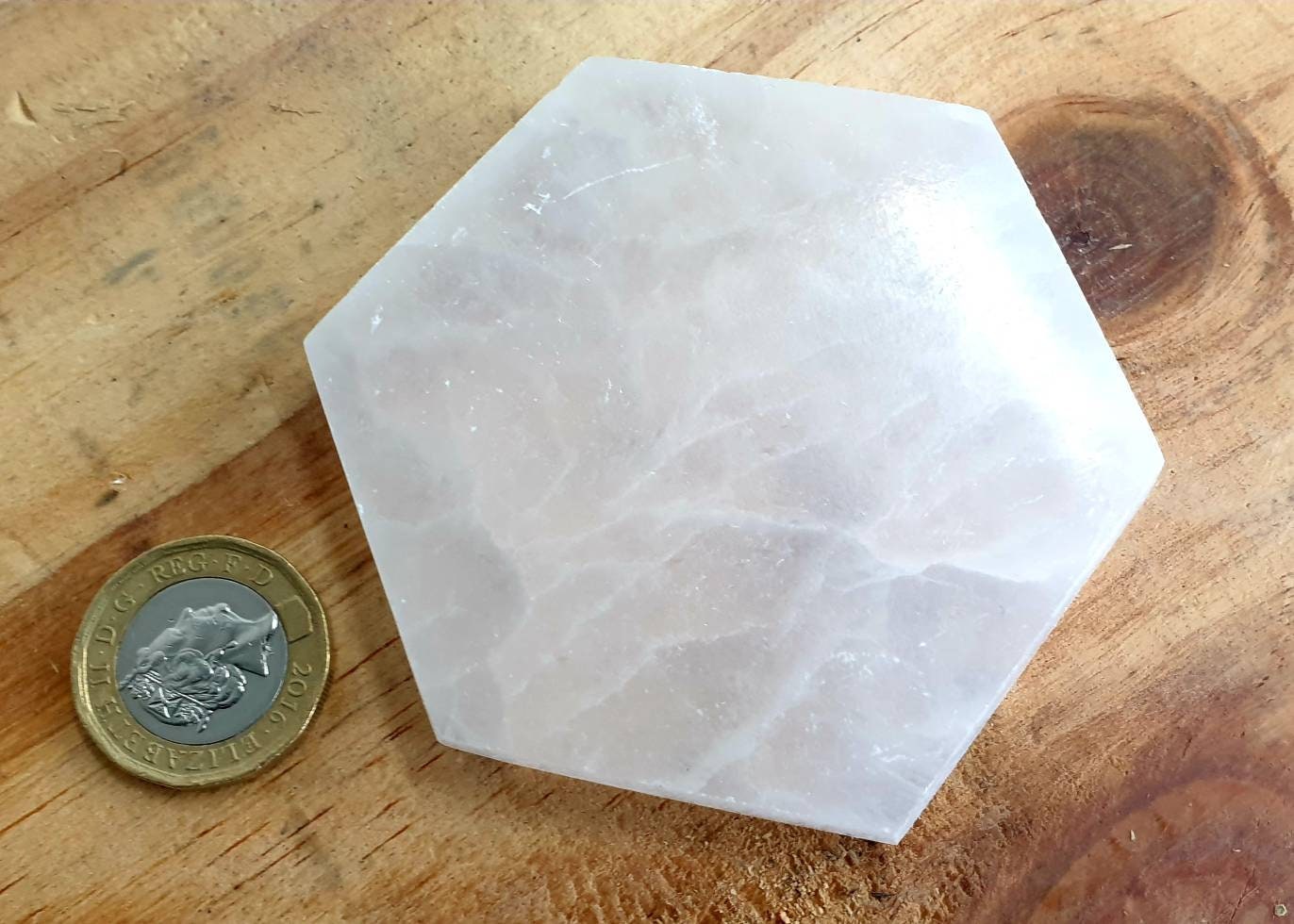 Selenite Crystal Charging Plate Disc - triangle Circle Square Hexagon