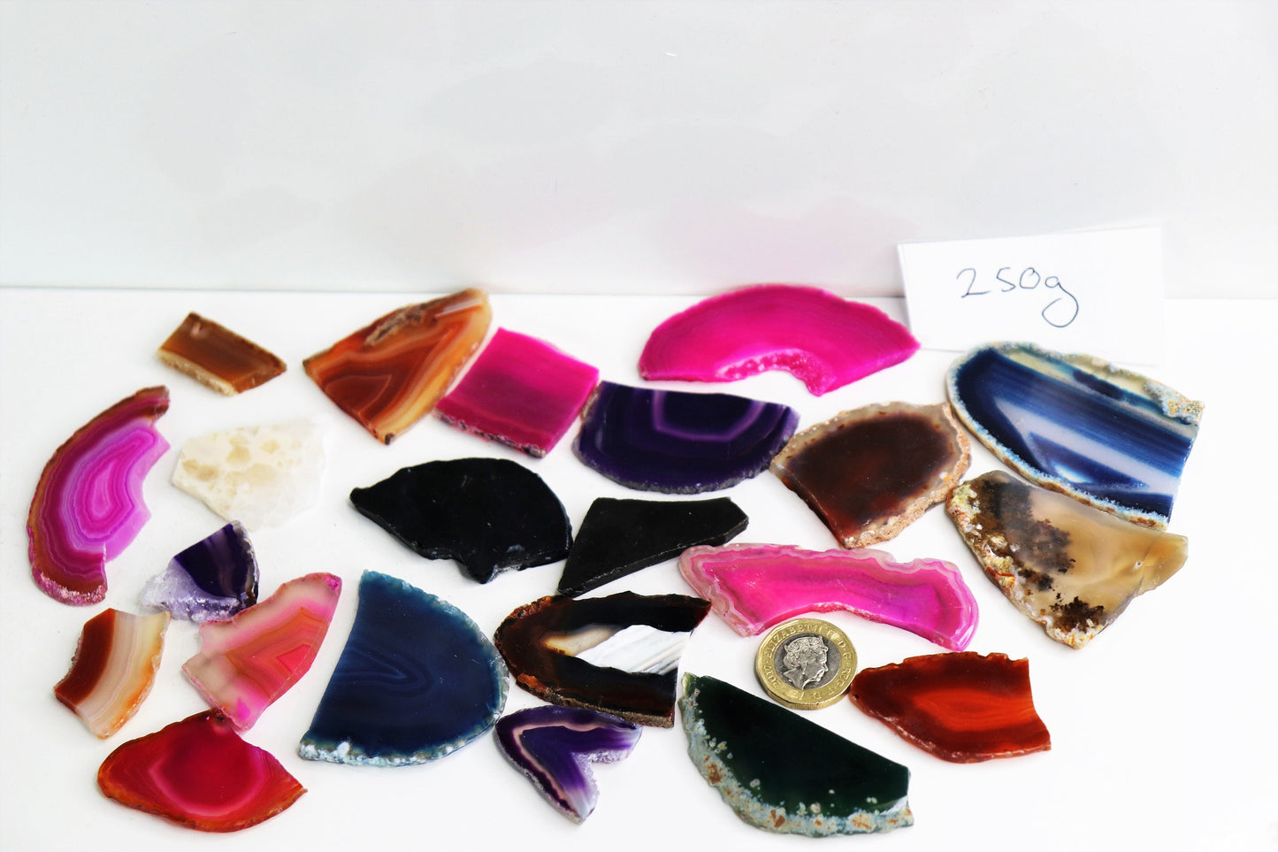 Broken Agate Geode Crystal Slices