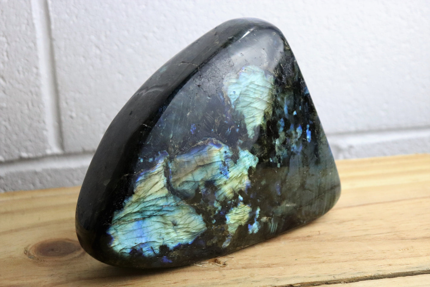 26) Large Labradorite Crystal Polished