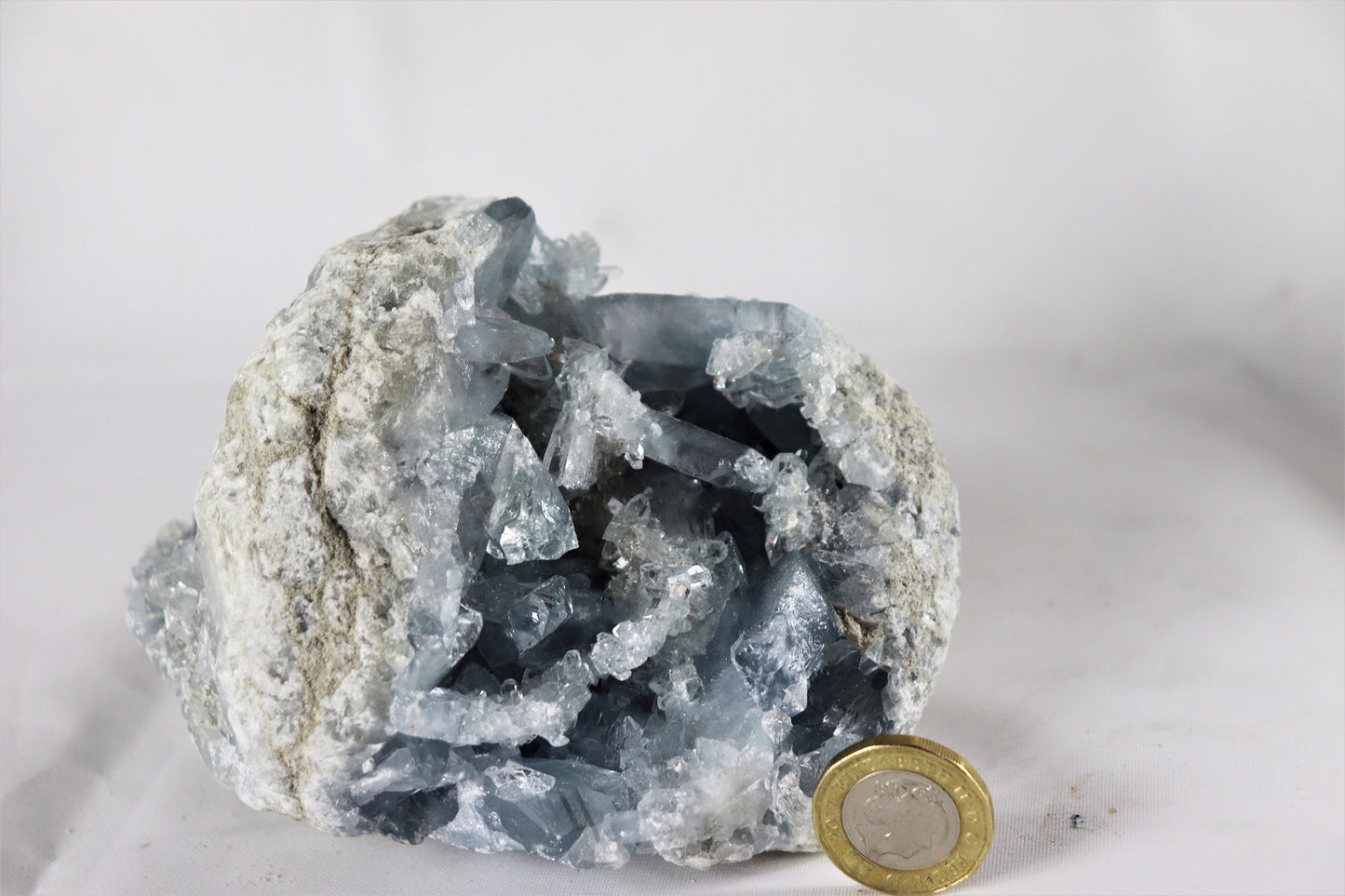 1) Large Blue Celestite Celestine Crystal Raw Natural Mineral High Grade 1.16 KG