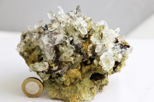 Large Himalayan Quartz + Brookite In Crystal Clear Quartz Cluster
