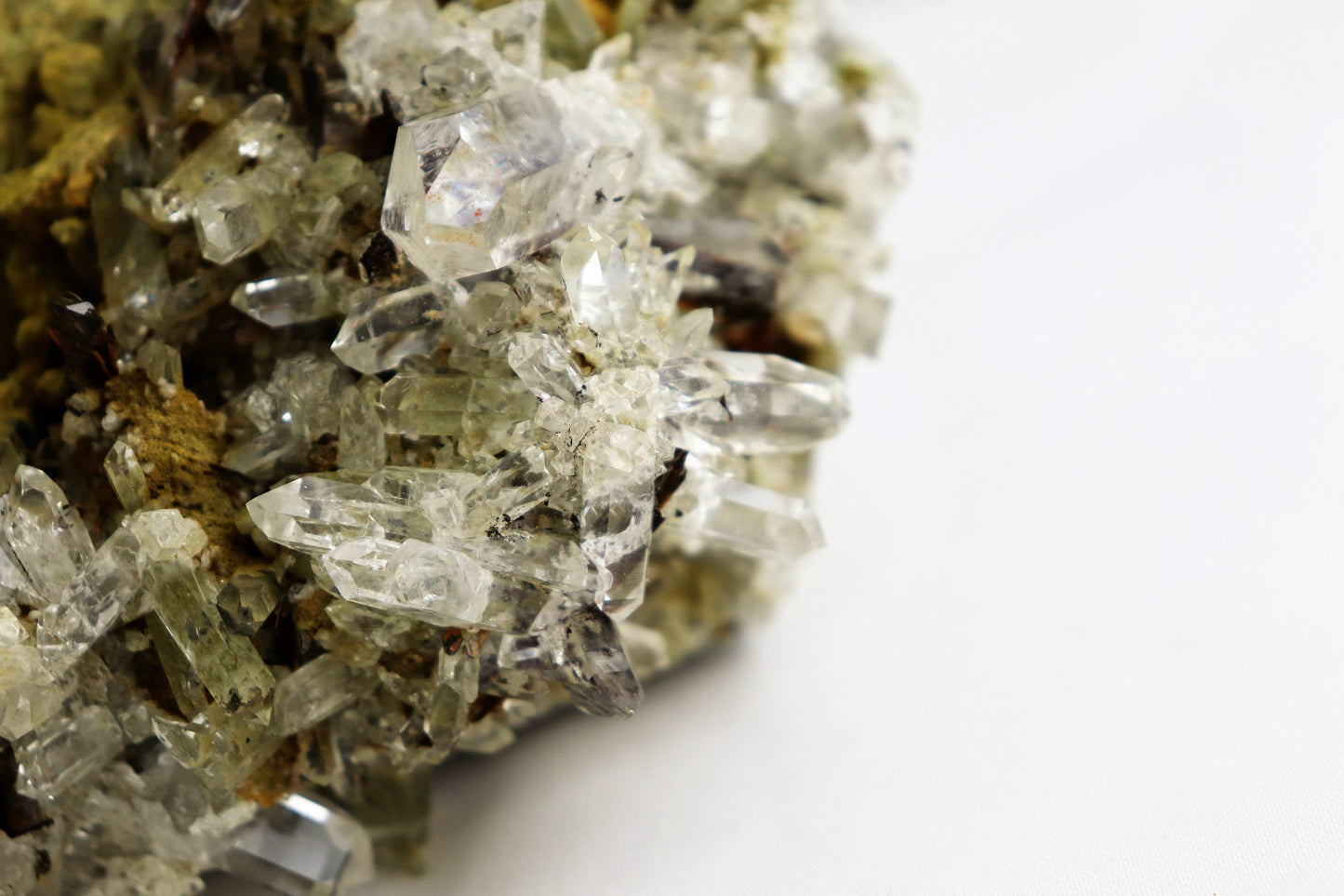 Large Himalayan Quartz + Brookite In Crystal Clear Quartz Cluster