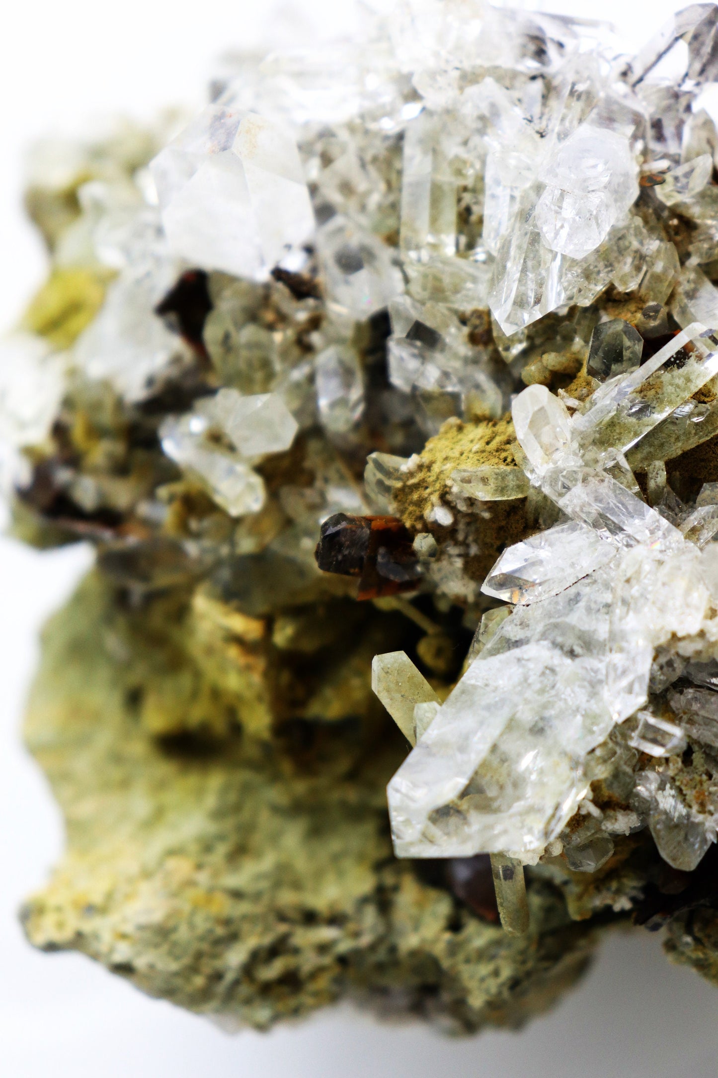 Large Himalayan Quartz + Brookite In Crystal Clear Quartz Cluster
