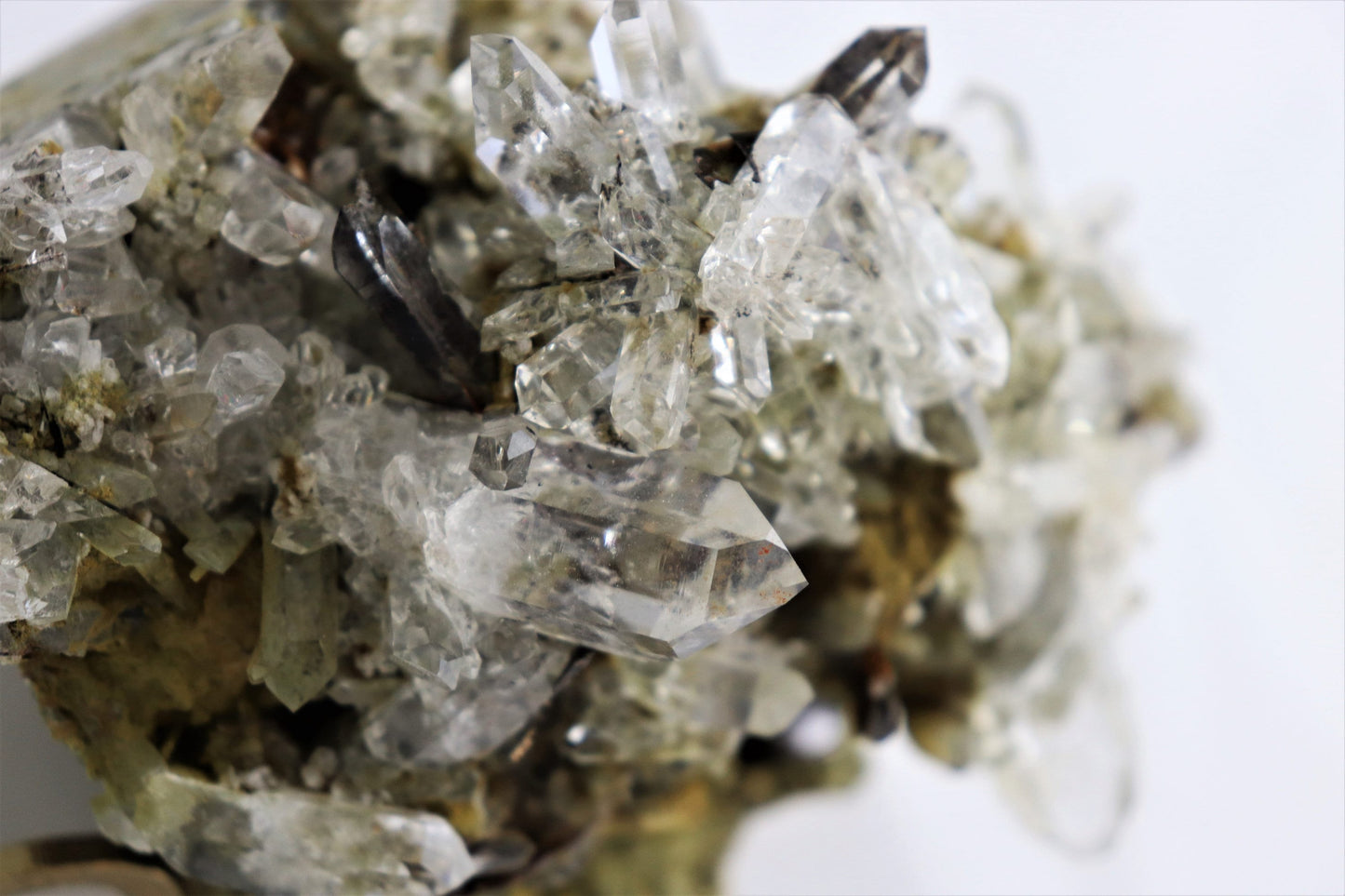 Large Himalayan Quartz + Brookite In Crystal Clear Quartz Cluster