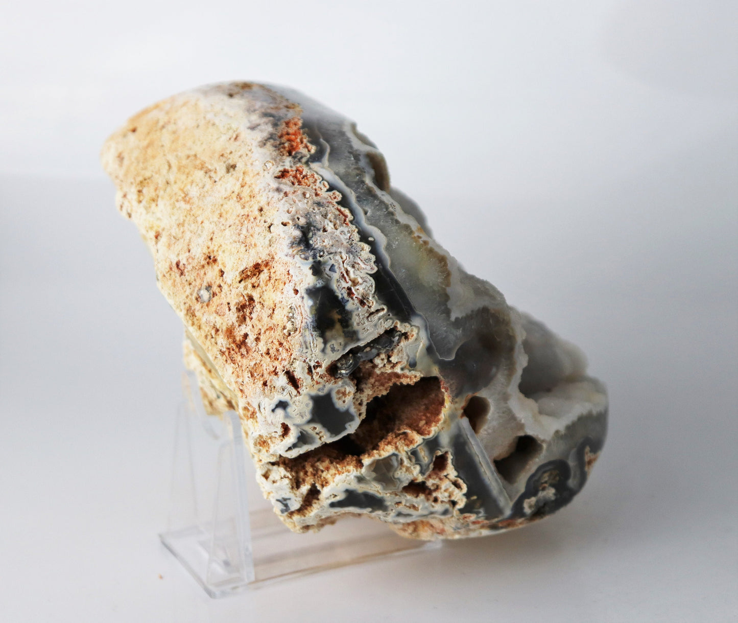 Large Agate Chalcedony Crystal Geode