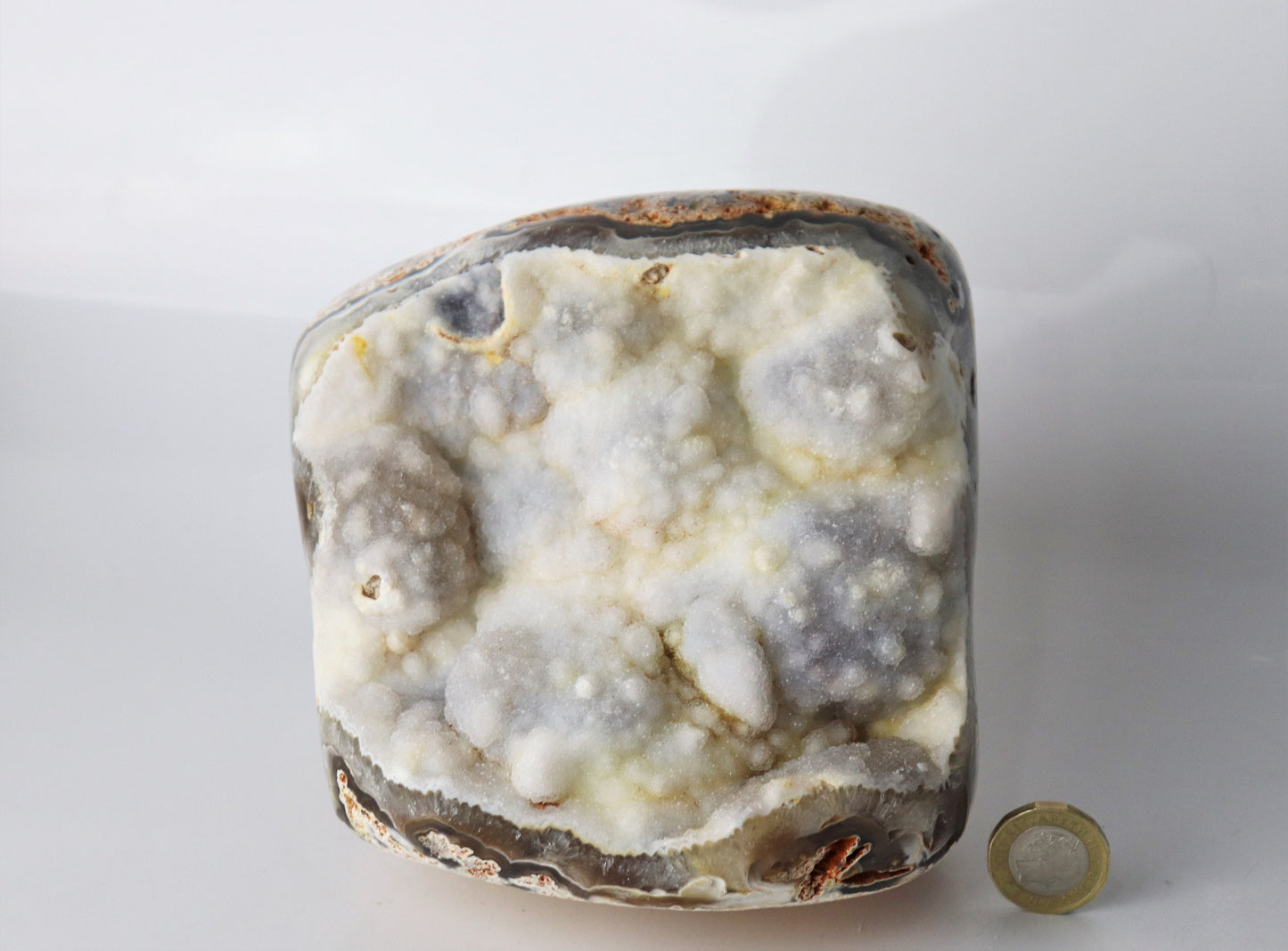Large Agate Chalcedony Crystal Geode