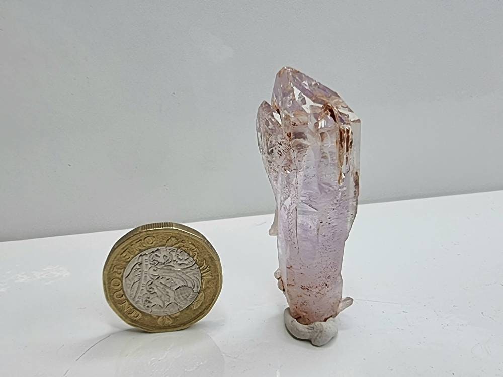 27) Clear Quartz & Amethyst Crystal Sceptre