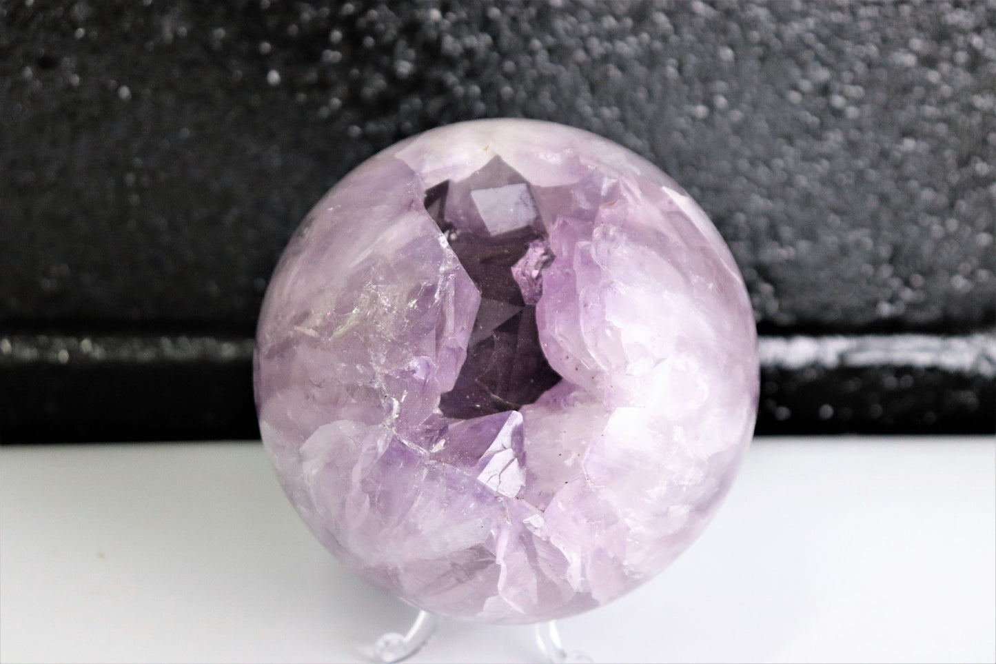 Large Amethyst Quartz Crystal Sphere  ~ Natural Art Home Decor  5 inch