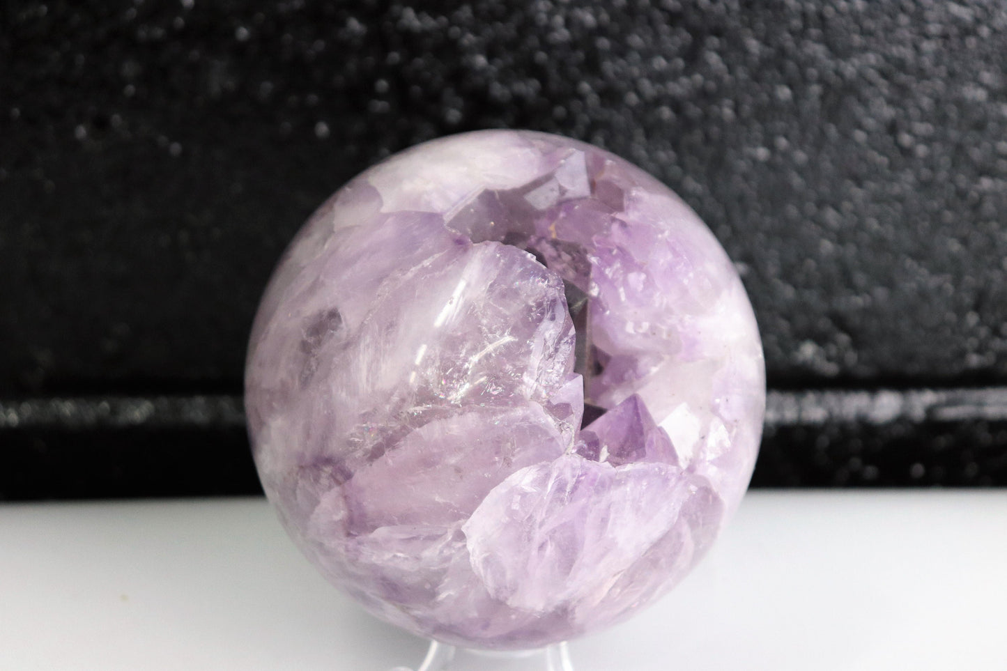 Large Amethyst Quartz Crystal Sphere  ~ Natural Art Home Decor  5 inch