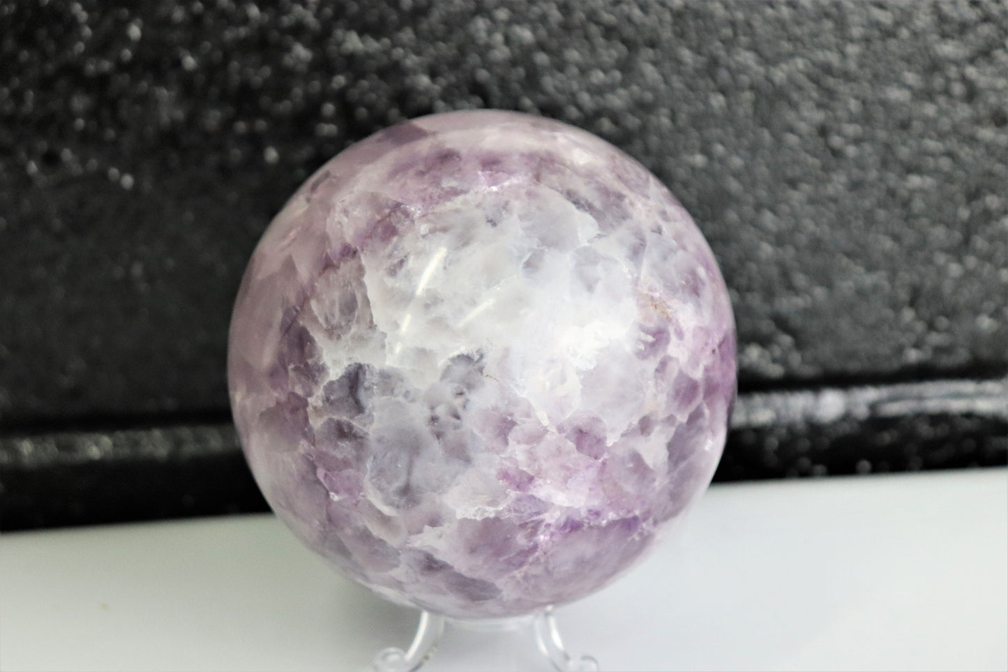 Large Amethyst Quartz Crystal Sphere  ~ Natural Art Home Decor  5 inch