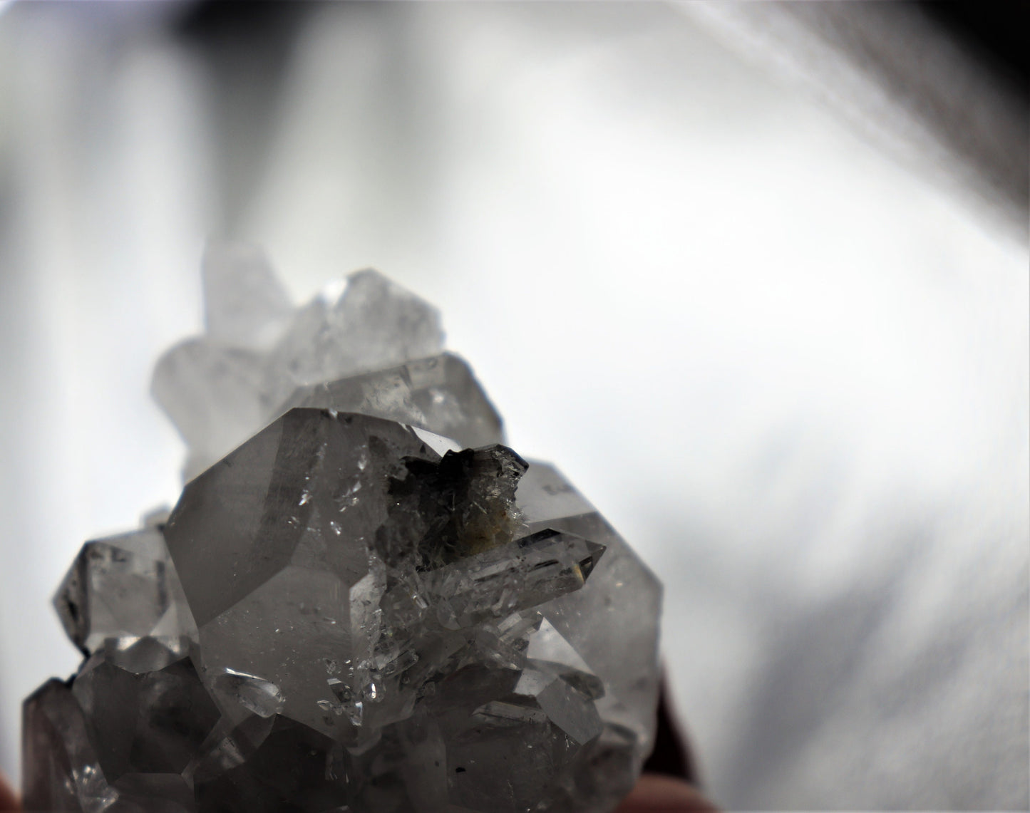 Brookite In Clear Quartz Crystal Cluster